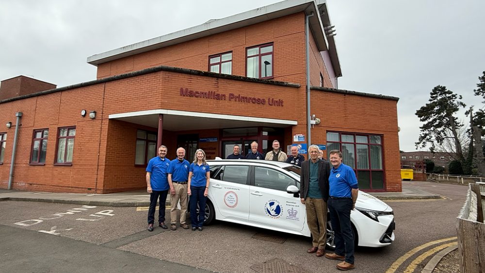 Representatives from the Panacea Charitable Trust, Primrose Car Service drivers and BHC&F committee members welcome one of the new vehicles.